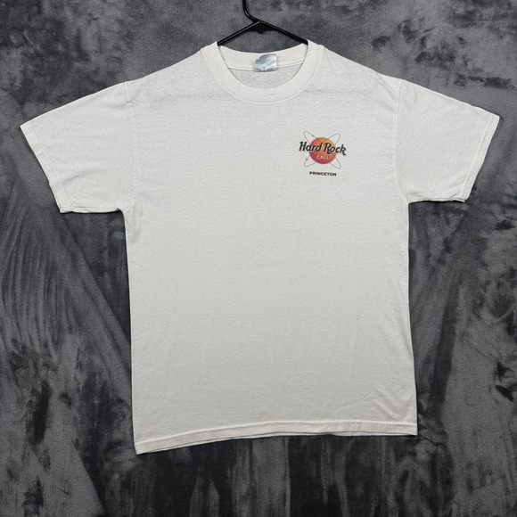 Hanes Other - Hard Rock Cafe T-Shirt Medium White Einstein Princeton NJ Vintage Hanes 50/50
